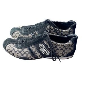 Coach Remonna Sneakers Designer Logo Signature Print Shoes Size‎ 6.5